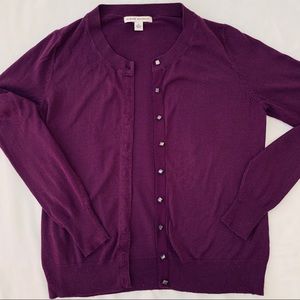 Purple Cardigan by Banana Republic
